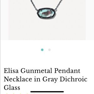 Kendra Scott Elisa gunmetal necklace